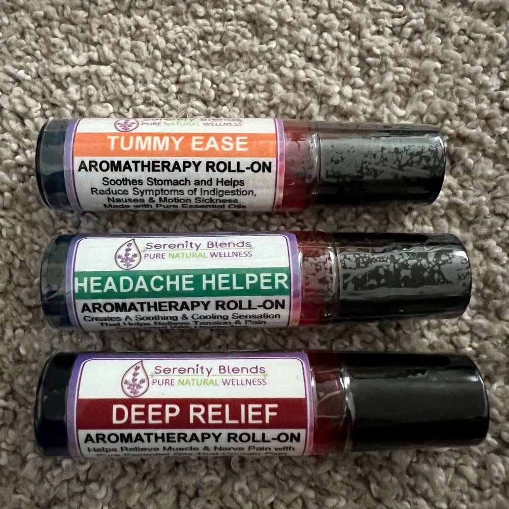 Serenity Aromatherapy Roll-On Trio - Orange, Green, Red